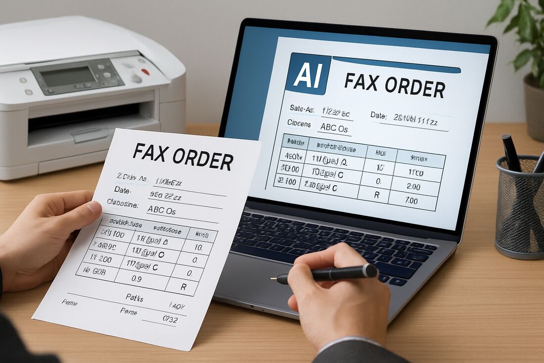 FAX注文を打ち直す仕事、やめられます。読み取りAIの選び方のイメージ